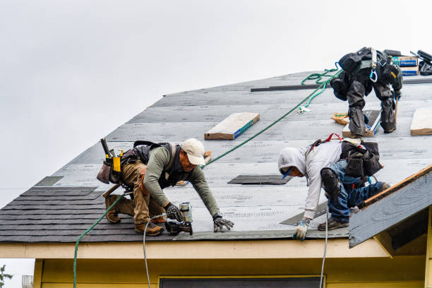 Professional Gutter Installation technician working in Cayuga, IN